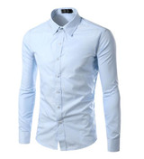 2017 Fashion Brand Mens Shirt Long Sleeve Camisa Masculina Men's Clothing Casual Dress Shirts Solid Color Work Wear Men 6492