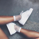 2017 Fashion Beauty Women Sexy Girls Socks Fishnet Mid-Calf High/Ankle-Length Short Socks Lady Mesh Lace Fish Net Short Socks