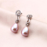 2017 Fashion Beautiful freshwater pearl earring jewelry women 925 sterling silver,white natural pearl jewelry for women gift 2017 Fashion Beautiful freshwater pearl earring jewelry women 925 sterling silver,white natural pearl jewelry for women gift