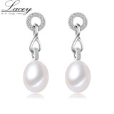 2017 Fashion Beautiful freshwater pearl earring jewelry women 925 sterling silver,white natural pearl jewelry for women gift 2017 Fashion Beautiful freshwater pearl earring jewelry women 925 sterling silver,white natural pearl jewelry for women gift