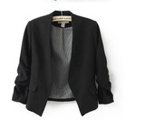 2017 Fashion Basic Jacket Blazer Women Suit Cardigan Puff Sleeve Ladies Autumn Plus Size Brand Coats Casual blaser blazer female