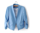 2017 Fashion Basic Jacket Blazer Women Suit Cardigan Puff Sleeve Ladies Autumn Plus Size Brand Coats Casual blaser blazer female