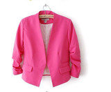 2017 Fashion Basic Jacket Blazer Women Suit Cardigan Puff Sleeve Ladies Autumn Plus Size Brand Coats Casual blaser blazer female