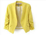 2017 Fashion Basic Jacket Blazer Women Suit Cardigan Puff Sleeve Ladies Autumn Plus Size Brand Coats Casual blaser blazer female