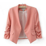 2017 Fashion Basic Jacket Blazer Women Suit Cardigan Puff Sleeve Ladies Autumn Plus Size Brand Coats Casual blaser blazer female