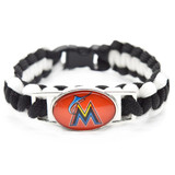 2017 Fashion Baseball Bracelet MLB Florida Marlins Charm Braided Bracelet for Women Men Bracelet Wide Bangle Gifts