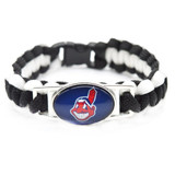 2017 Fashion Baseball Bracelet MLB Cleveland Indians Charm Braided Bracelet for Women Men Bracelet Wide Bangle Gifts