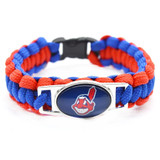 2017 Fashion Baseball Bracelet MLB Cleveland Indians Charm Braided Bracelet for Women Men Bracelet Wide Bangle Gifts