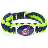 2017 Fashion Baseball Bracelet MLB Cleveland Indians Charm Braided Bracelet for Women Men Bracelet Wide Bangle Gifts