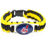 2017 Fashion Baseball Bracelet MLB Cleveland Indians Charm Braided Bracelet for Women Men Bracelet Wide Bangle Gifts