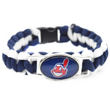 2017 Fashion Baseball Bracelet MLB Cleveland Indians Charm Braided Bracelet for Women Men Bracelet Wide Bangle Gifts