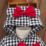 2017 Fashion Baby Girl Winter Coat clothes Cotton Bow Hooded Coat Thick Warm Outwear Clothes baby girl clothes baby Clothing