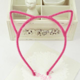 Stylish Women Girls Furry Cat Ears Headband Devil Cat Head Hoop Fine Hair Ornaments Hair Accessories Headwear Sexy Hair Band