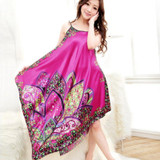 Stylish Summer Women Night Sleepwear Bath Robes Nighty Imitated Silk Lingerie Nightgowns Dress New Stylish Summer Women Night Sleepwear Bath Robes Nighty Imitated Silk Lingerie Nightgowns Dress New