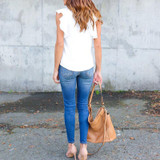 Stylish Sexy Women clothes Summer round neck solid Sleeveless Shirts pullover Casual Loose Chiffon Blouses one pieces