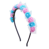 Stylish Flower Garland Floral Bridal Headband Hairband Wedding Prom Lace Flower headband Hair Accessories for Gift New Arrival