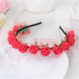 Stylish Flower Garland Floral Bridal Headband Hairband Wedding Prom Lace Flower headband Hair Accessories for Gift New Arrival