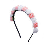 Stylish Flower Garland Floral Bridal Headband Hairband Wedding Prom Lace Flower headband Hair Accessories for Gift New Arrival