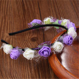 Stylish Flower Garland Floral Bridal Headband Hairband Wedding Prom Lace Flower headband Hair Accessories for Gift New Arrival