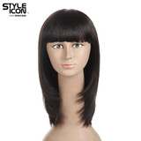 Styleicon Brazilian Virgin Hair Straight Human Hair Wigs For Women Classic Style 12 Inch Color 1b And F2/33 Free Shipping