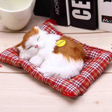 Stuffed Toys Lovely Simulation Animal Doll Plush Sleeping Cats Toy with Sound Kids Toy Decorations Birthday Gift For Children Stuffed Toys Lovely Simulation Animal Doll Plush Sleeping Cats Toy with Sound Kids Toy Decorations Birthday Gift For Children