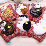 Stuffed Toys Lovely Simulation Animal Doll Plush Sleeping Cats Toy with Sound Kids Toy Decorations Birthday Gift For Children Stuffed Toys Lovely Simulation Animal Doll Plush Sleeping Cats Toy with Sound Kids Toy Decorations Birthday Gift For Children
