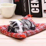 Stuffed Toys Lovely Simulation Animal Doll Plush Sleeping Cats Toy with Sound Kids Toy Decorations Birthday Gift For Children Stuffed Toys Lovely Simulation Animal Doll Plush Sleeping Cats Toy with Sound Kids Toy Decorations Birthday Gift For Children