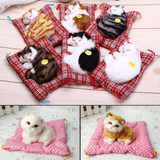 Stuffed Toys Lovely Simulation Animal Doll Plush Sleeping Cats Toy with Sound Kids Toy Decorations Birthday Gift For Children Stuffed Toys Lovely Simulation Animal Doll Plush Sleeping Cats Toy with Sound Kids Toy Decorations Birthday Gift For Children
