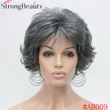 StrongBeauty Short Curly Synthetic Wigs Heat Resistant Full Capless Hair Women Wig