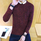 Striped Sweater Men Slim Fit Sweaters Christmas Mens Zipper Pullover 2017 Merino Wool Turtleneck Jerseys For Jumpers Knitted m05