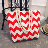 Stripe Black Handbag Summer Beach Bag Canvas Tote Bags Canvas Woman Shopping Bag Women Cheap Hand Bags Shoulder Sac a Main