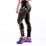 Stretch Leggings Fashion Bird Skull Print Fitness Soft Leggings Women Comfortable Pants Trousers Leggin for Female