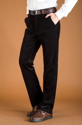 Stretch corduroy trousers spring and autumn fashion men's casual pants trousers middle-aged men's corduroy pants Straight loose
