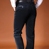 Stretch corduroy trousers spring and autumn fashion men's casual pants trousers middle-aged men's corduroy pants Straight loose