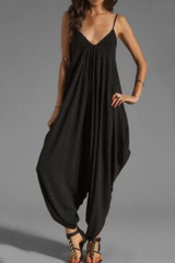 Chicnico Fashion Solid Color Loose Jumpsuit