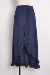 Chicnico Fashion Flounce Hem Solid Color Beach Skirt