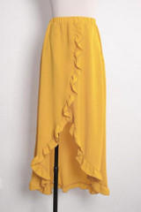 Chicnico Fashion Flounce Hem Solid Color Beach Skirt