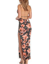 Chicnico Fashion Floral Printed Halter Backless Split Bodycon Maxi Dress