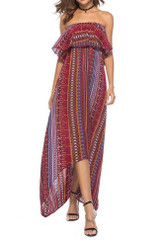 Chicnico Fashion Floral Printed Off Shoulder Maxi Beach Dress Chicnico Fashion Floral Printed Off Shoulder Maxi Beach Dress
