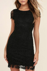Chicnico Duplicate Open Back Lace Mini Dress