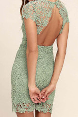 Chicnico Duplicate Open Back Lace Mini Dress