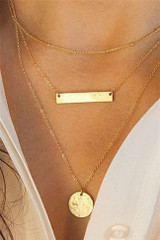 Chicnico Delicate triple-layered Pendant Necklace