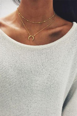 Chicnico Daily Fashion Alloy Moon Necklace