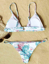 Chicnico Cute Floral Print Two Piece Bikini Set