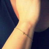 Chicnico Cross Gold Bracelet Dainty Gold Bracelet