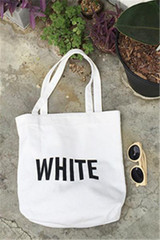 Chicnico Casual Letter Printed Canvas Bag