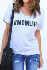 Chicnico Casual Letter Printed Short Sleeve Tee