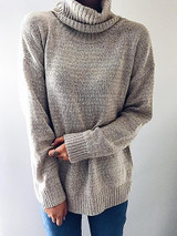 Chicnico Casual Knit High Neck Loose Sweater