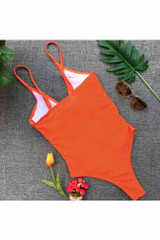 Chicnico Casual Bow Tie Front Solid Color Bikini Set