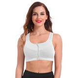 Women Zipper Push Up Sports Bras
